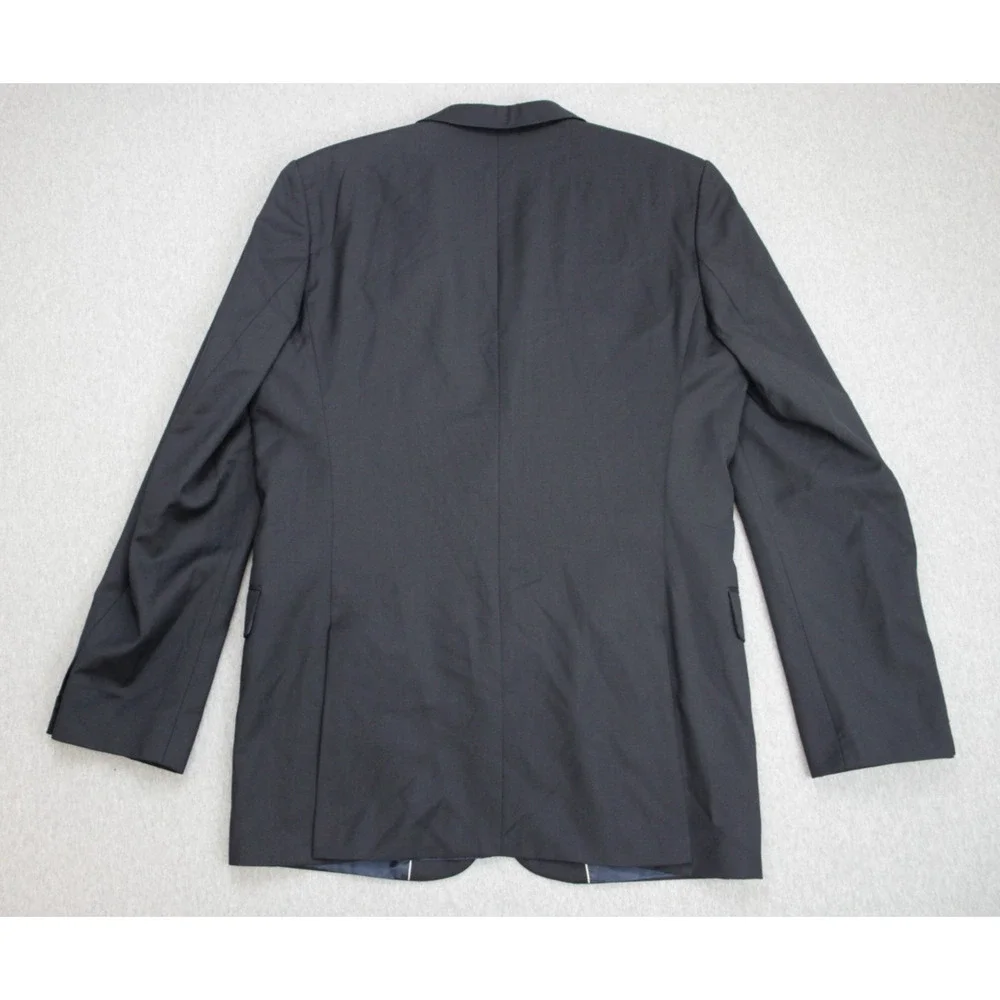 Hugo Boss Blazer‎ Mens 42R Navy Blue 100% Wool 2 Buttons Lined Notch Label